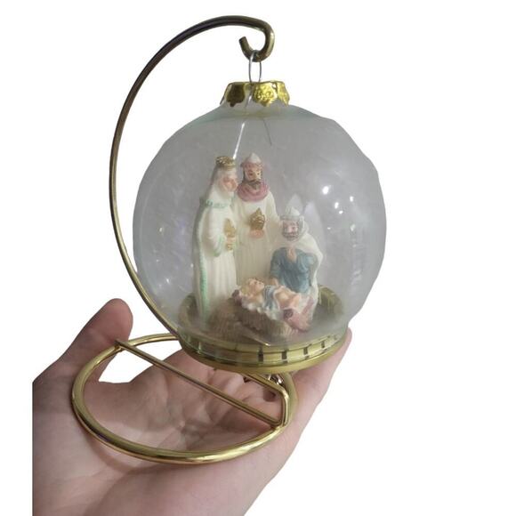 Vintage 1994 House of LLoyd Hanging Three Kings Nativity Ornament with Stand‎ - Picture 1 of 10